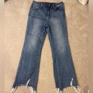 Risen Brand High Waisted Shark Bite Jean